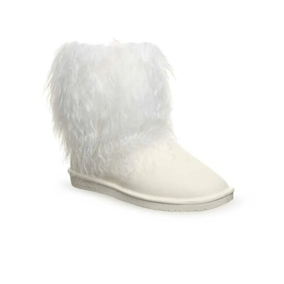 NEW BEARPAW Boo Real White Lamb Fur Lined Boots Womens Size 7 uk 5 eu 38 NIB - Picture 12 of 15